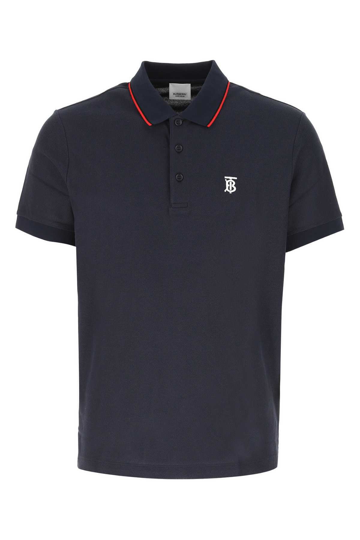 Tシャツ・カットソー BURBERRY Polo In Piquet Blu Navy Burberry Midnight Blue Piquet Polo Shirt | italist
