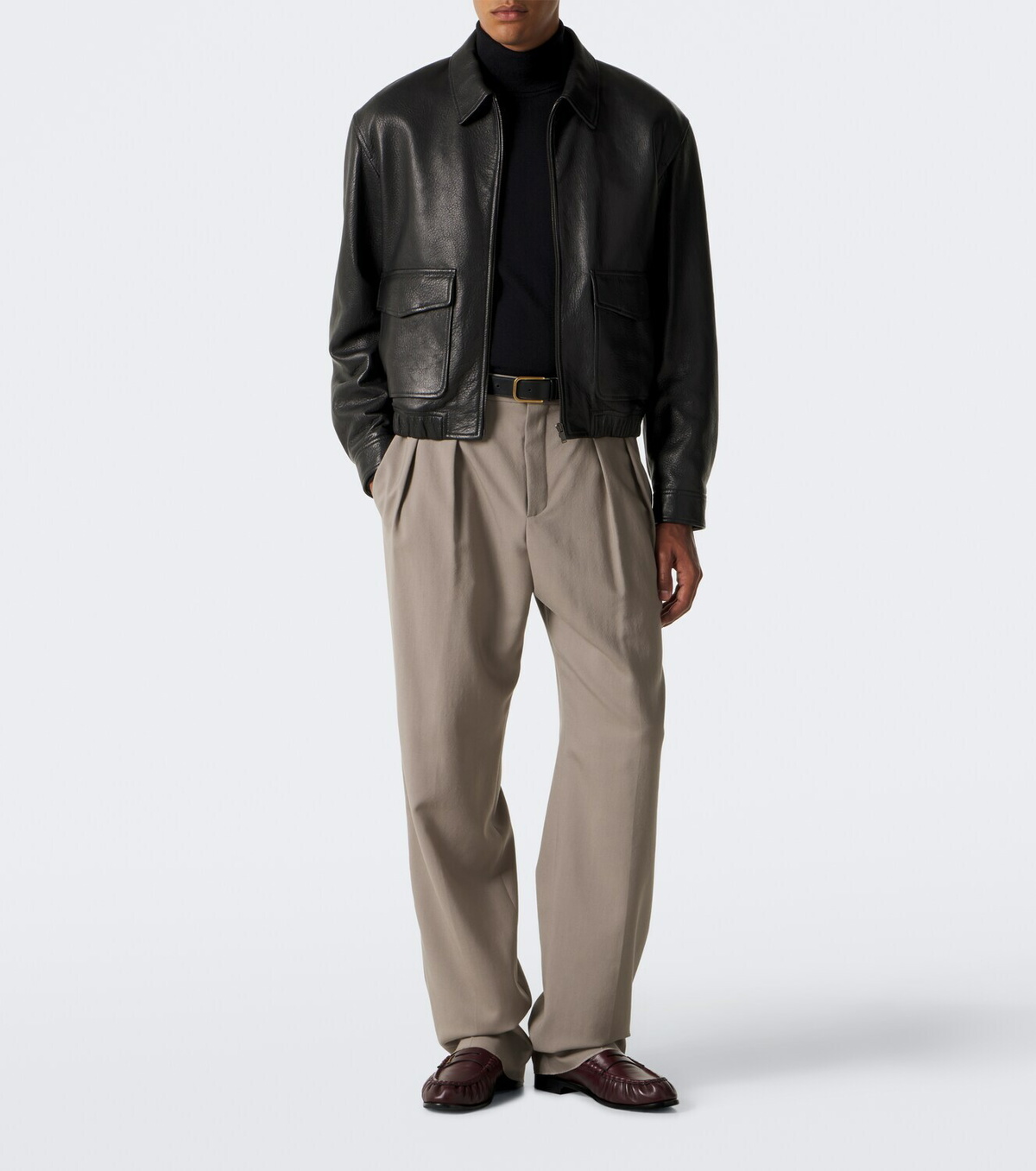 Saint Laurent Leather blouson jacket