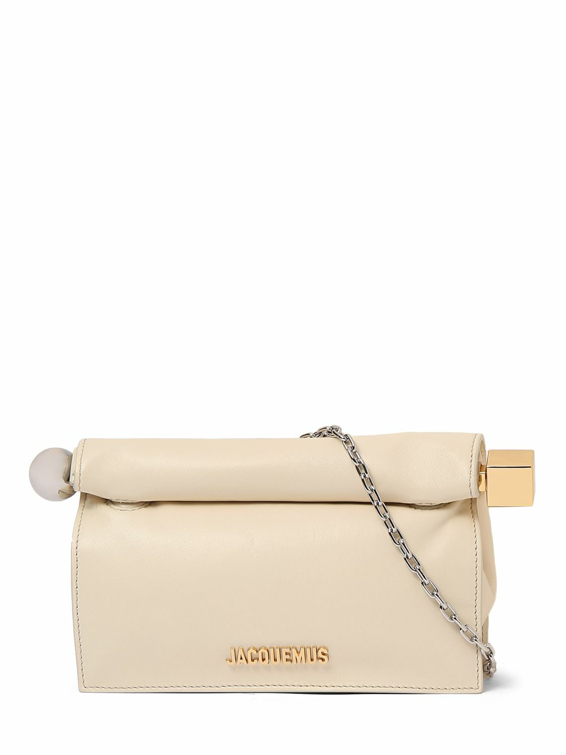 JACQUEMUS - La Petite Pochette Rond Leather Clutch Jacquemus