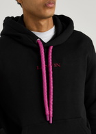 Lanvin Logo Hooded Cotton Sweatshirt Black