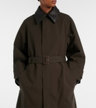 Bottega Veneta Leather-trimmed trench coat