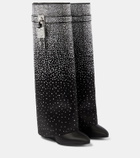 Givenchy Shark Lock embellished knee-high boots