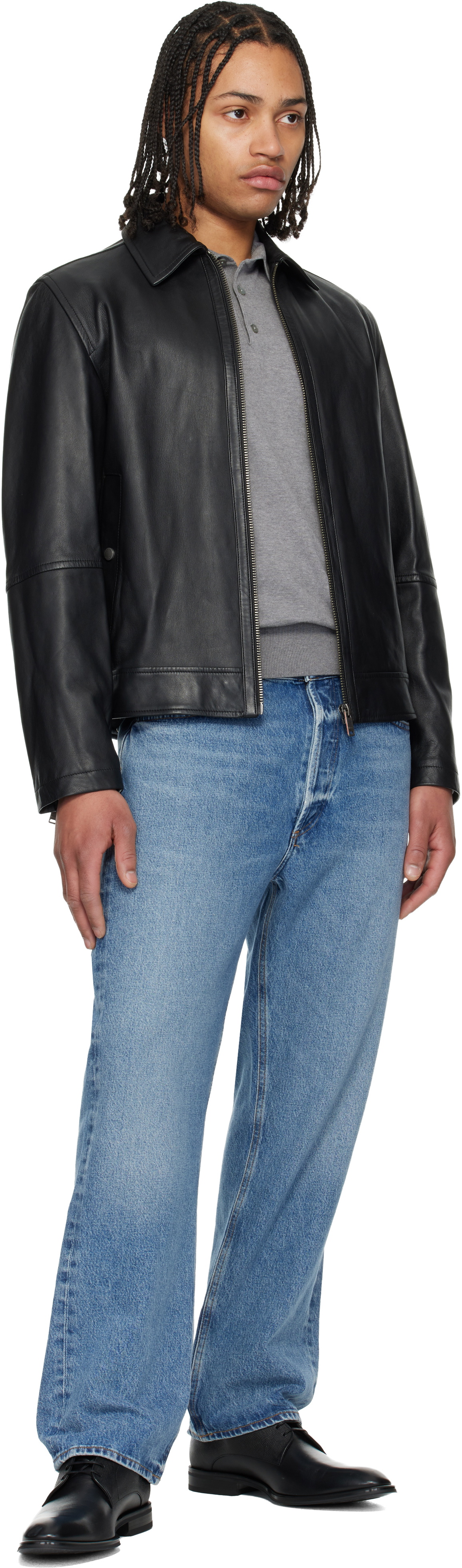 BOSS Black Regular Fit Nappa Leather Jacket