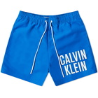 Calvin Klein Men's Large Logo Swim Short in Pioneer Blue