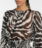 Dolce&Gabbana - Zebra-print silk chiffon minidress