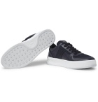 Tod's - Cassetta Leather and Mesh Sneakers - Blue