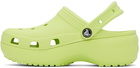 Crocs Green Classic Platform Clog