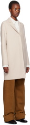 Harris Wharf London Off-White Cocoon Coat