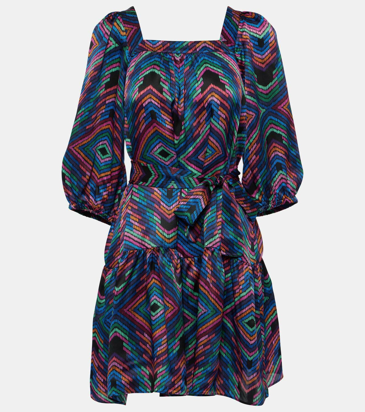 Eres Nightclub printed satin minidress