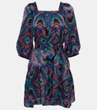 Eres Nightclub printed satin minidress