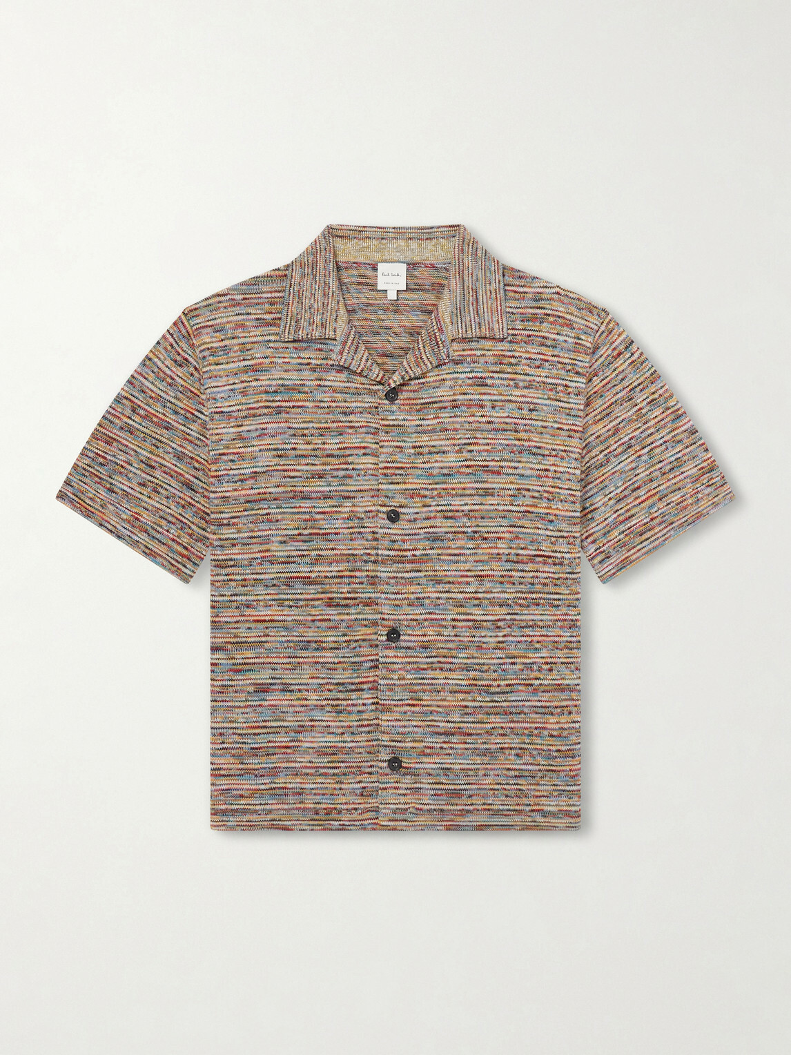 Paul Smith - Camp-Collar Knitted Cotton Shirt - Neutrals