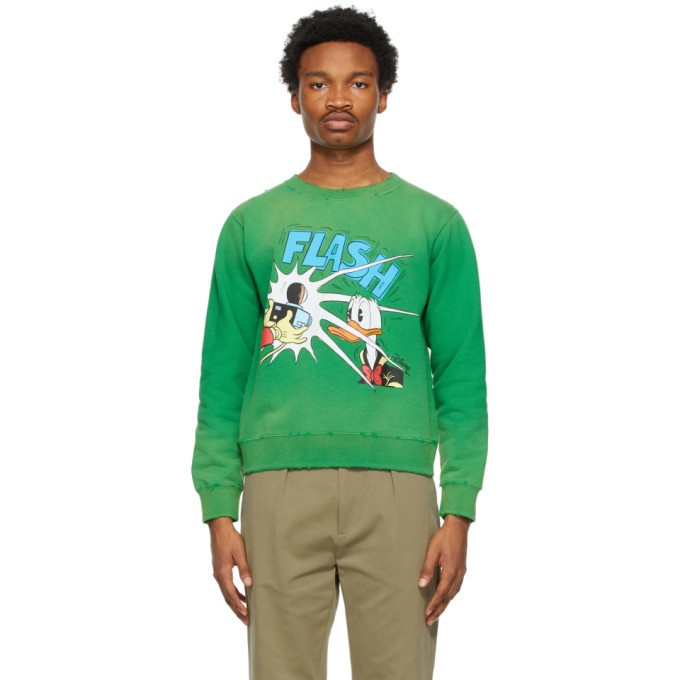 Photo: Gucci Green Disney Edition Flash Donald Duck Sweatshirt