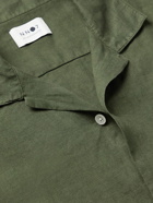 NN07 - Miyagi Camp-Collar Linen Shirt - Green