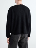 SECOND / LAYER - Friends Waffle-Knit Wool and Cashmere-Blend Zip-Up Sweater - Black