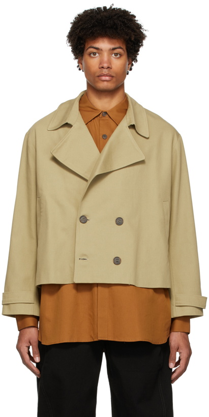 Photo: King & Tuckfield Taupe Cropped Trench Jacket