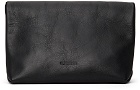 VETEMENTS Black Leather Classic Paper Bag Pouch