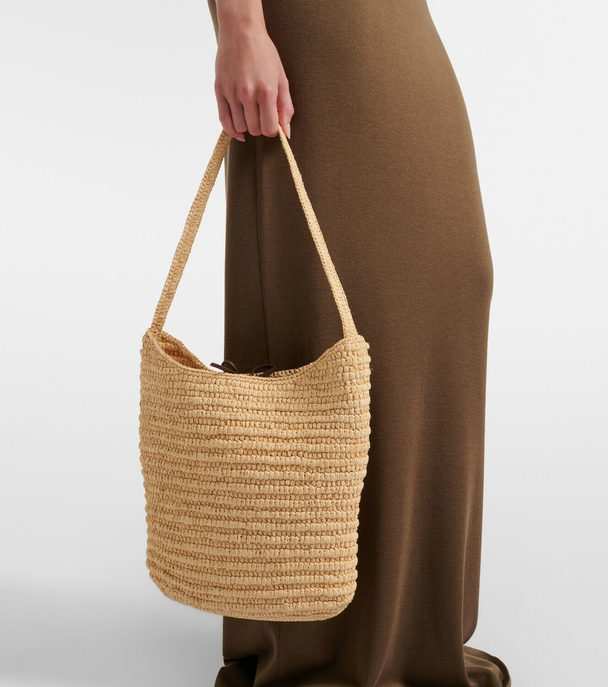 The Row Alma Medium raffia shoulder bag