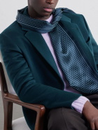 TOM FORD - Polka-Dot Silk-Satin Scarf - Green
