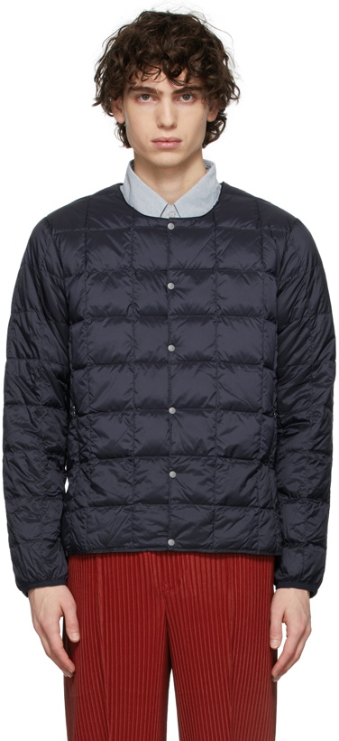 Photo: TAION Navy Quilted Down Inner Cardigan