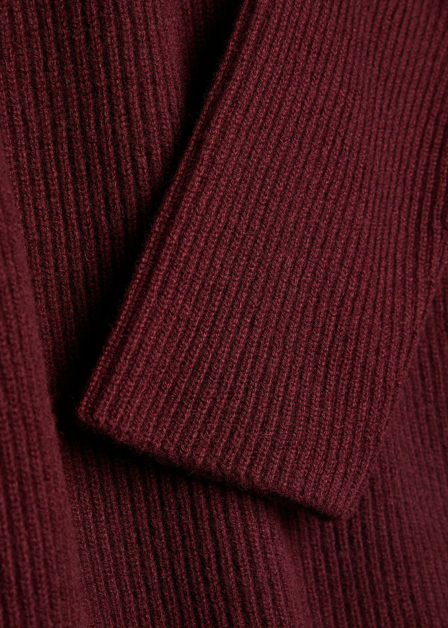 Begg & CO Magnus Cashmere Sweatshirt Burgundy