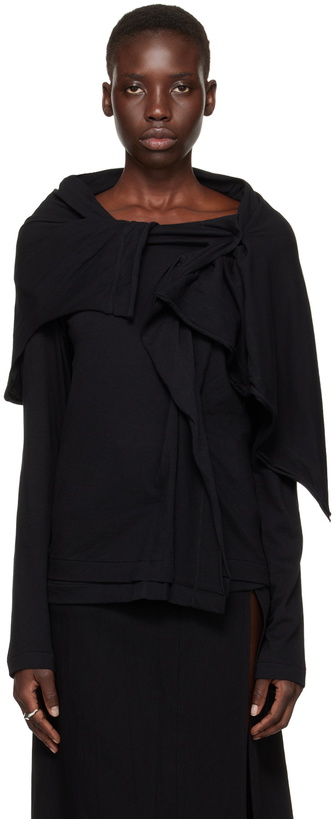 Photo: YOHJI YAMAMOTO Black Stole Blouse