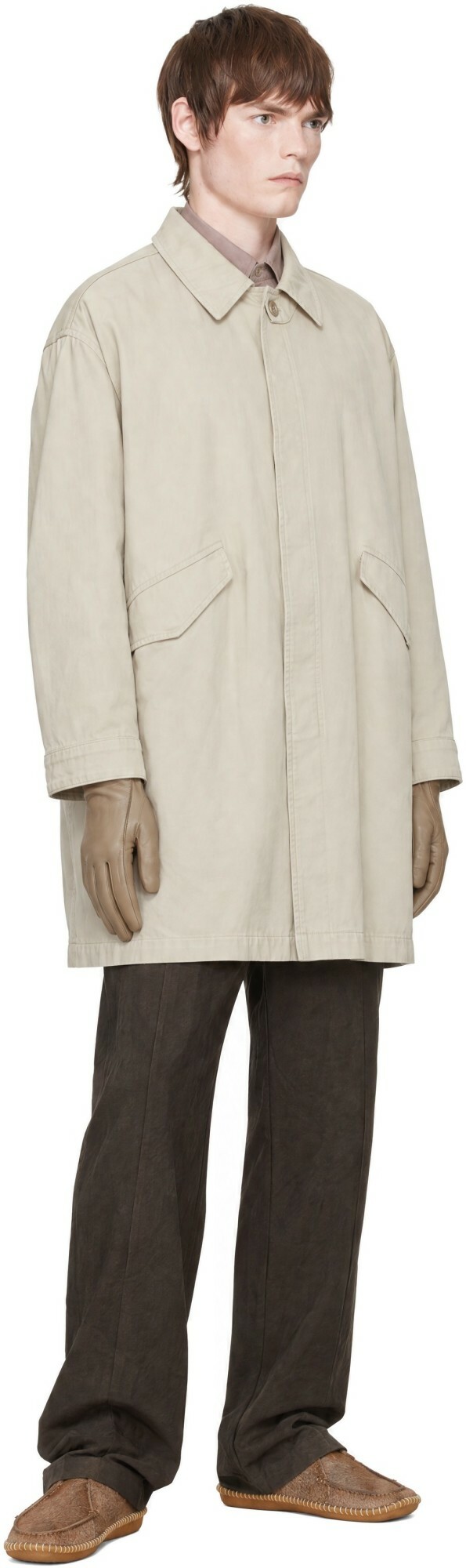 LEMAIRE Beige Military Parka Coat