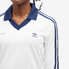 Adidas Women's x Sporty & Rich Long Sleeve Soccer Jersey in White/Night Indigo