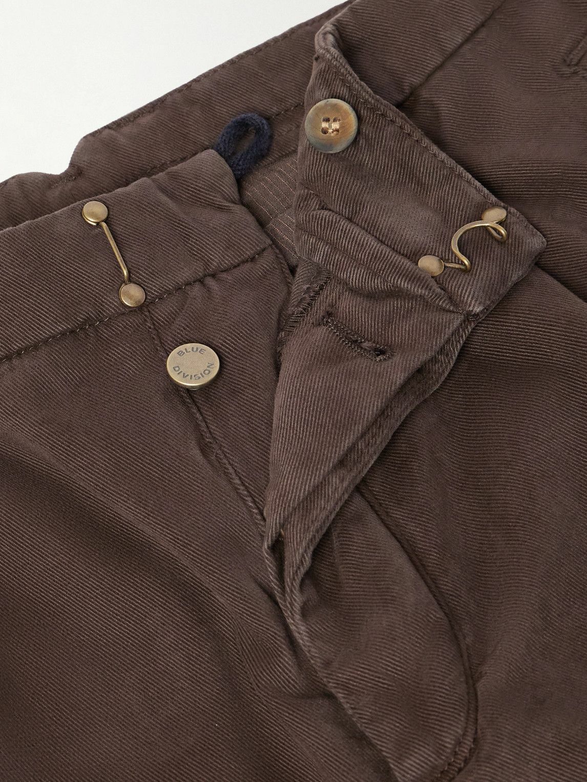 Incotex - Incotex Blue Division Straight-Leg Pleated Cotton and Cashmere-Blend Twill Trousers - Brown
