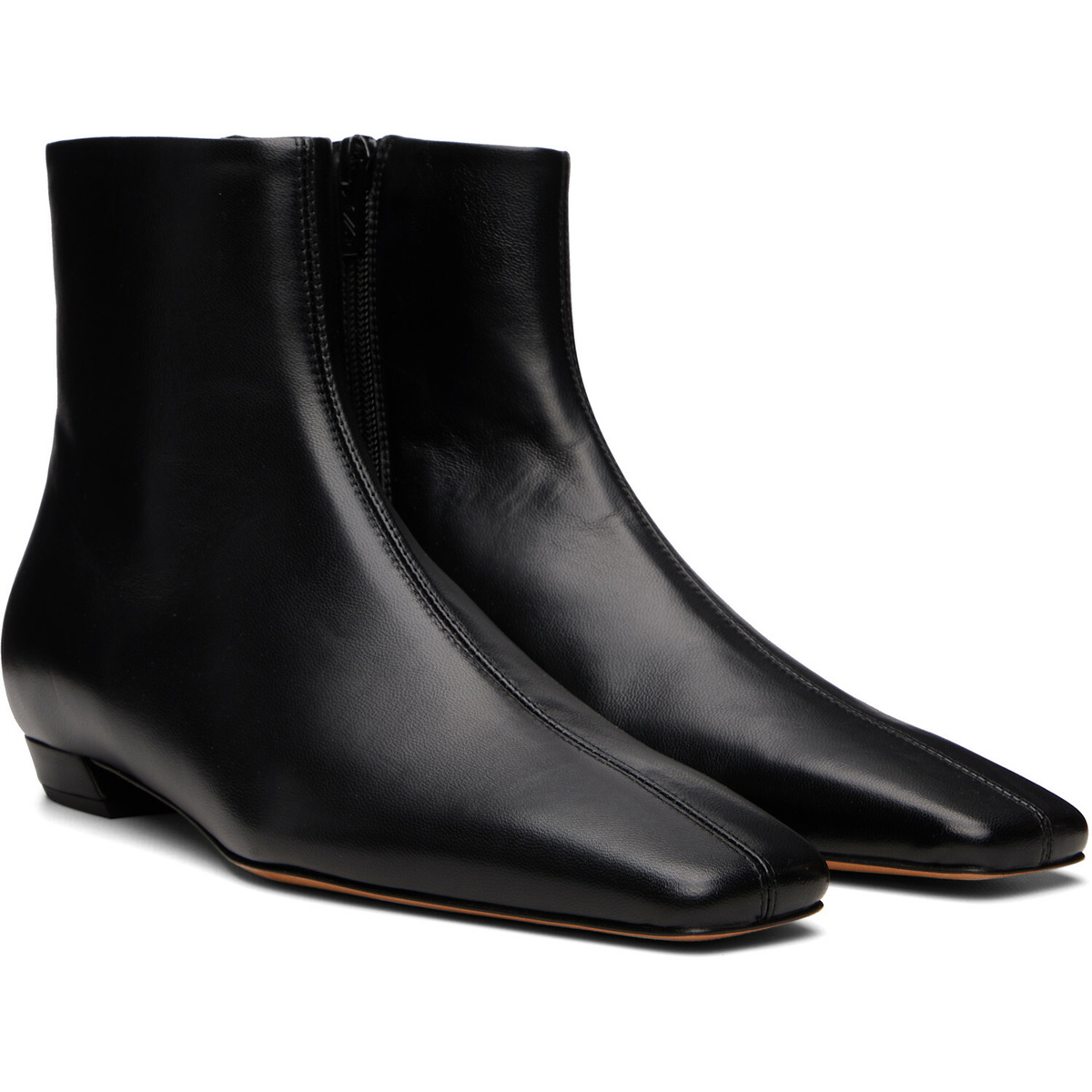 Proenza Schouler Black Trap Flat Ankle Boots