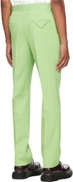 Bottega Veneta Green Wool Trousers