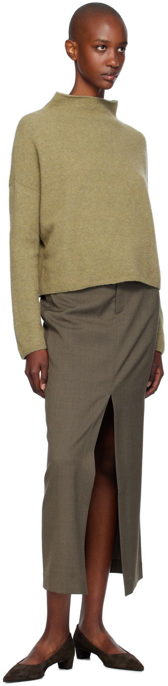 Filippa K Khaki Mika Yak Funnelneck Sweater