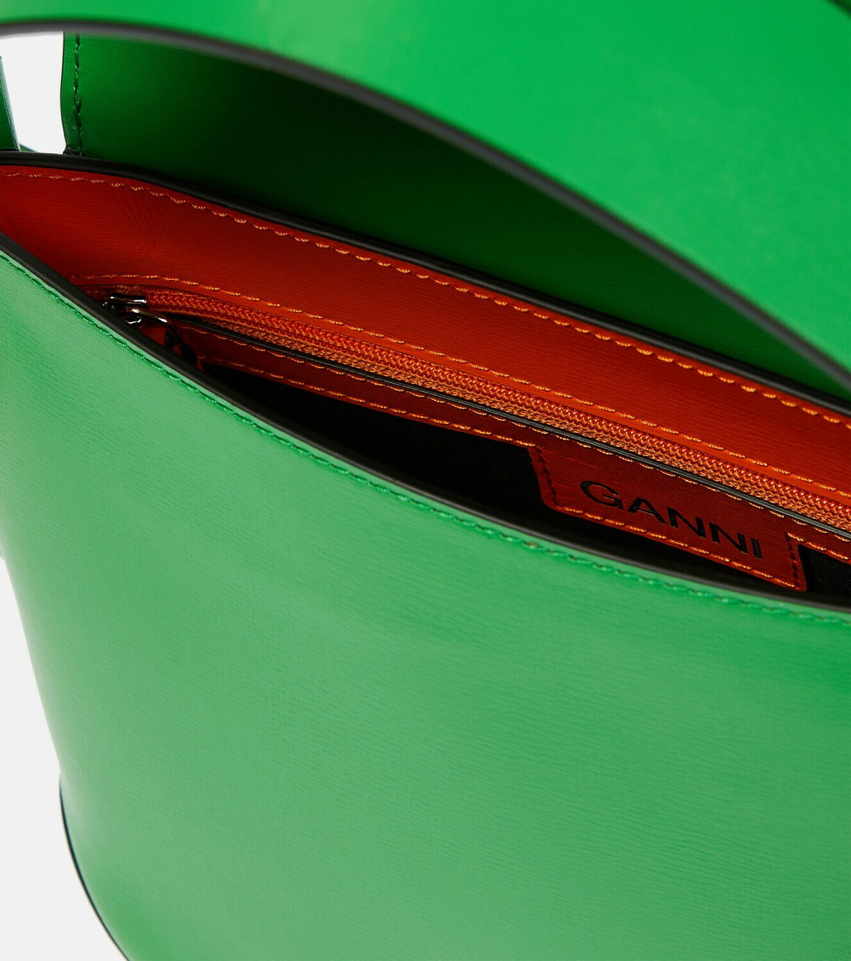 Ganni - Banner Saddle leather crossbody bag GANNI