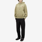 AMI Paris Men's Small A Heart Popover Hoodie in Heather Sage