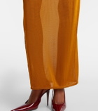 Saint Laurent Knitted semi-sheer maxi dress