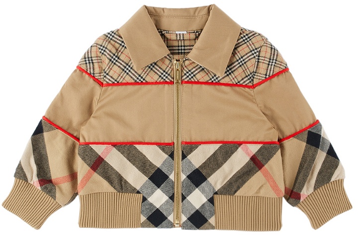 Photo: Burberry Baby Beige Contrast Check Jacket