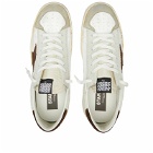 Golden Goose Men's Stardan Leather Sneakers in Cream/Taupe/White/Chocolate