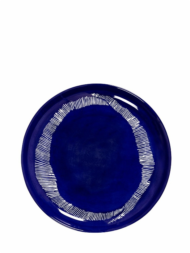 Photo: SERAX - Set Of 2 Dark Blue Striped Plates