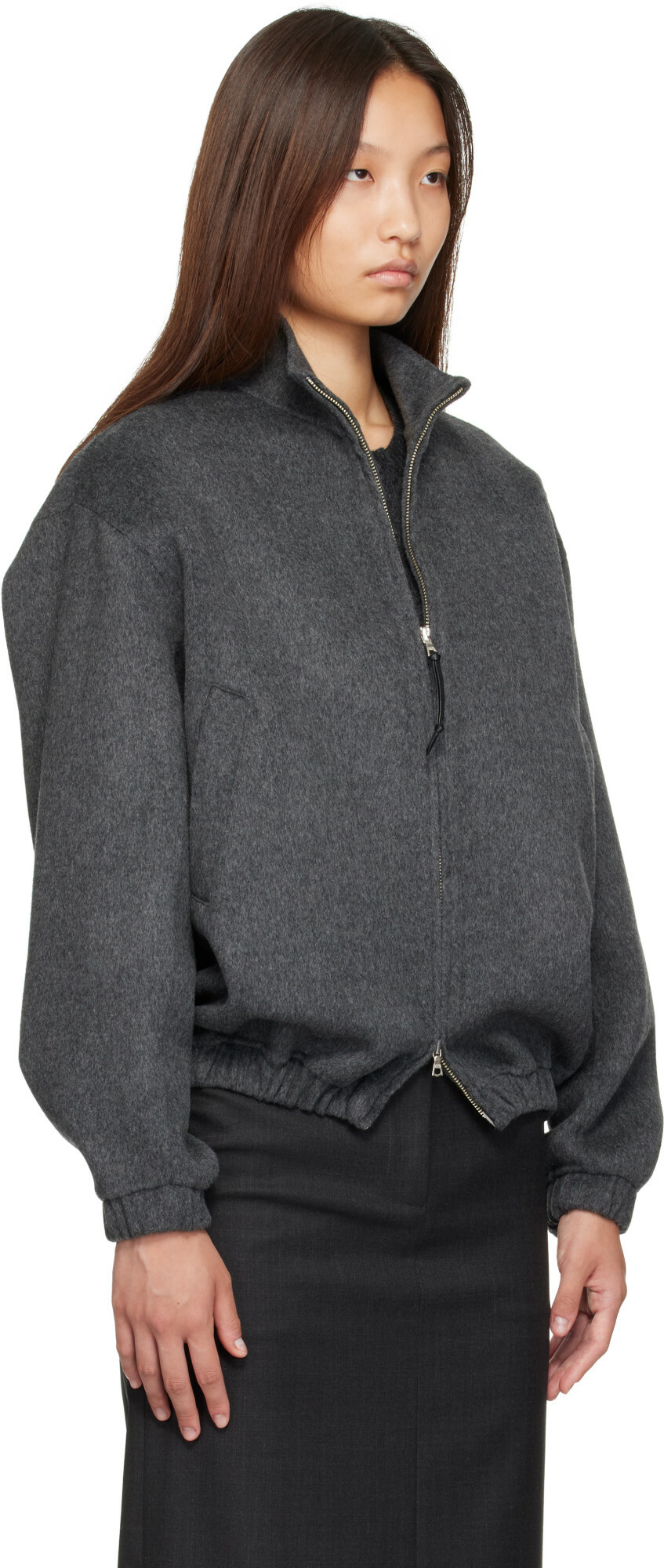 Nothing Written Gray Plaza Zip Jacket