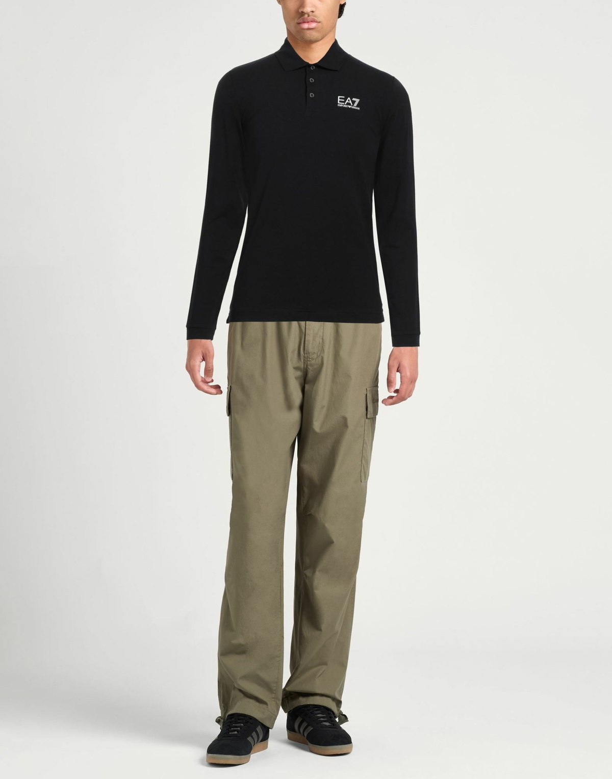 Ea7 Mens Polo shirt in Black