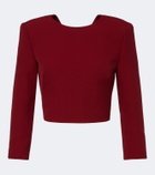 Safiyaa Yura cropped crêpe top