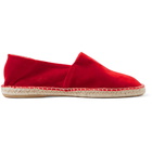 Anderson & Sheppard - Cotton-Velvet Espadrilles - Red