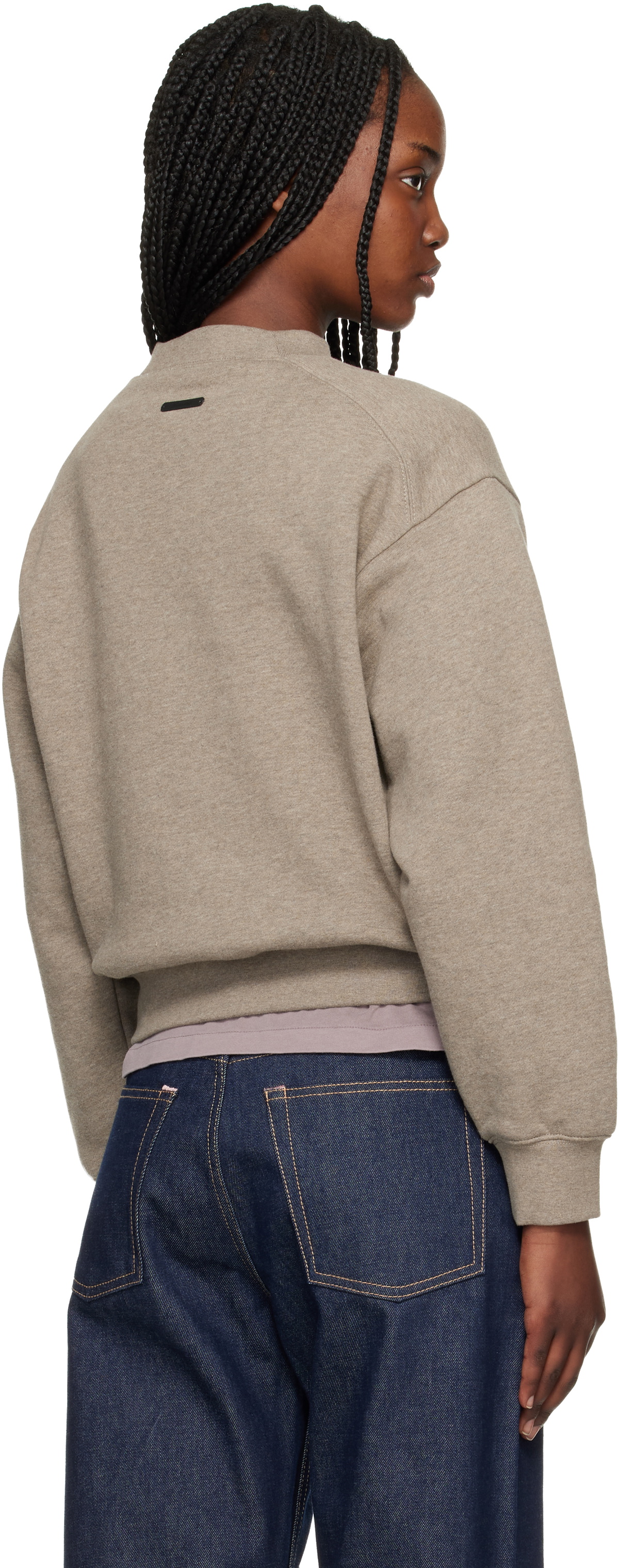 Fear of God ESSENTIALS Brown Classic Crewneck Sweatshirt