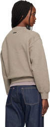 Fear of God ESSENTIALS Brown Classic Crewneck Sweatshirt