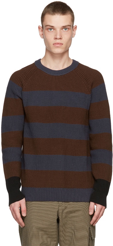 Photo: PS by Paul Smith Brown & Navy Striped Sweater