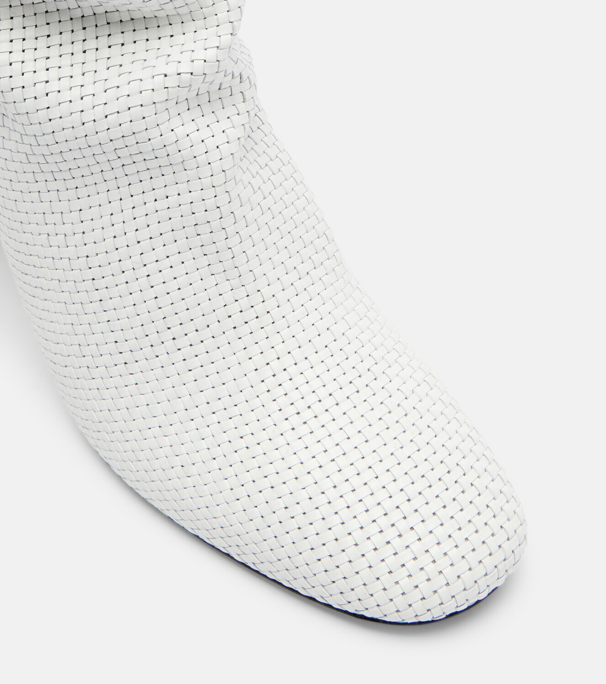 Souliers Martinez Roberta woven leather knee-high boots
