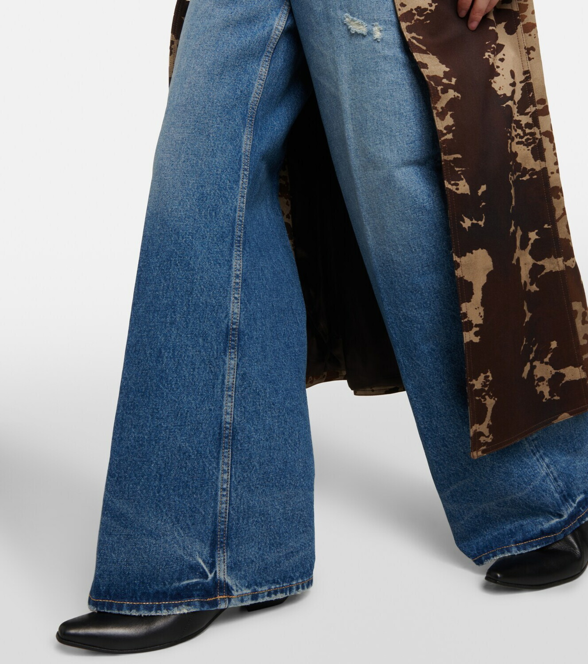 High-rise wide-leg jeans in blue - Acne Studios