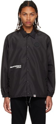 AAPE by A Bathing Ape Black Pointed Collar Jacket