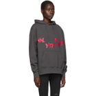 Polythene* Optics Grey Zig Zag Hoodie