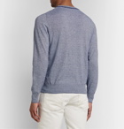 Canali - Striped Birdseye Cotton Sweater - Blue