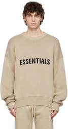 Essentials SSENSE Exclusive Beige Knit Pullover Sweater